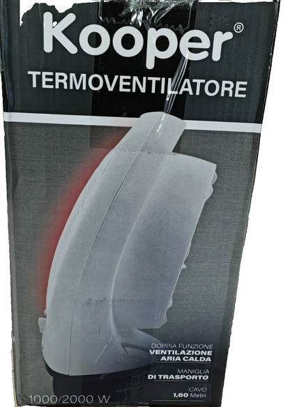 Kooper Heizlüfter 2000W Elektroheizer Thermostat 2 Heizstufen 1000/2000W  HA28