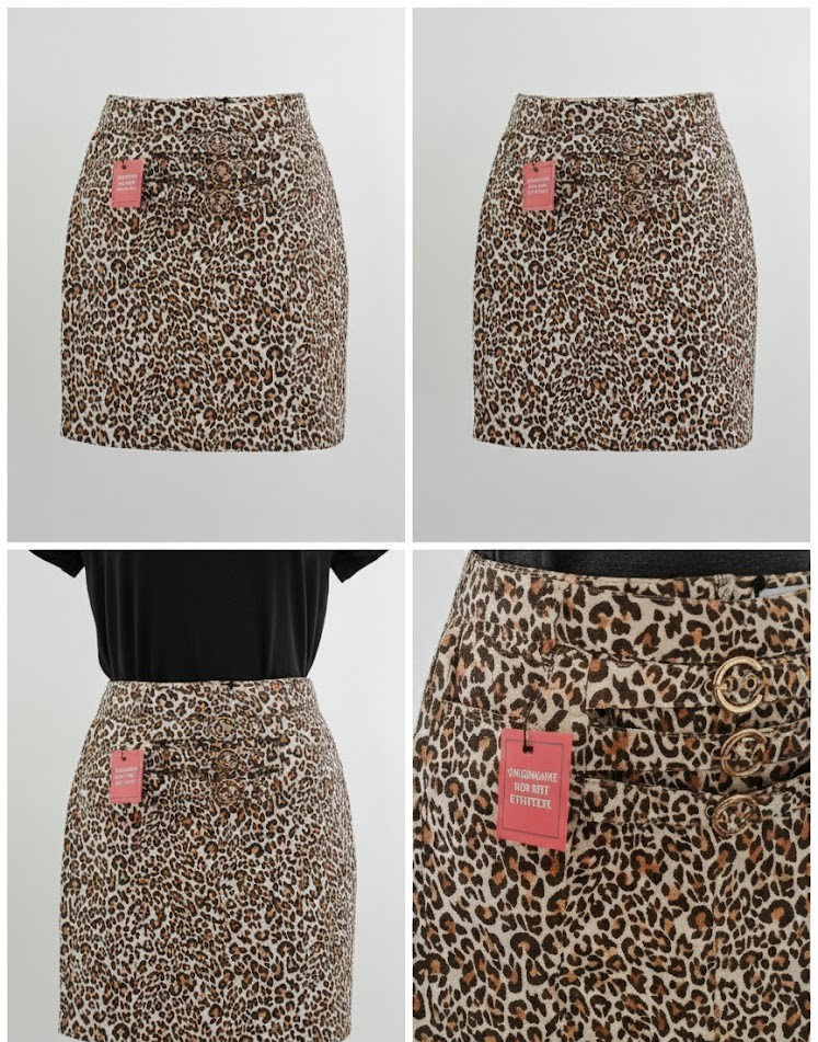 Iconic by Marina Hoermanseder Rock Damen Gr. 34 Leo Animal Print Designer D3