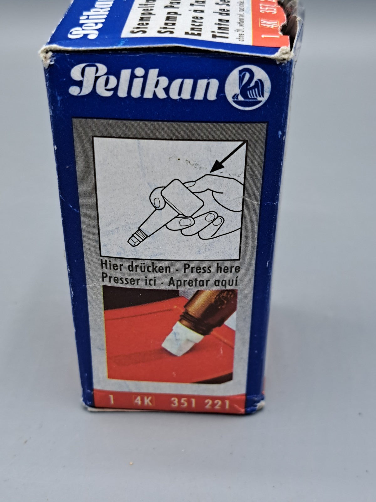 Pelikan 351221 Stempelfarbe 4K, ohne Öl, 28 ml, rot