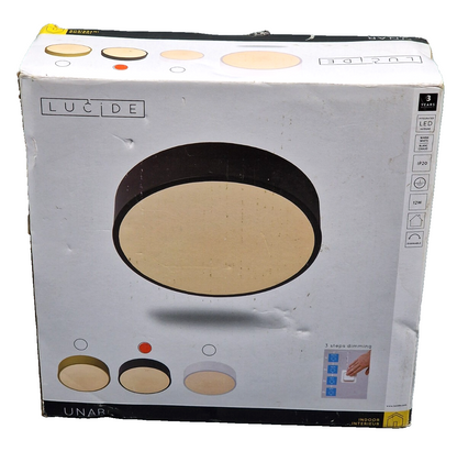 Lucide Deckenlampe Schwarz Ø20 cm Wohnzimmerlampe Modern Beleuchtung