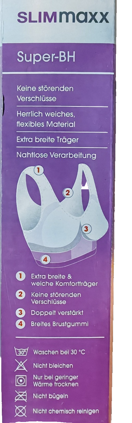 Easymaxx Super-BH 4er Set L Nahtlos Komfort-BH Damen Trägerlos/Bequem