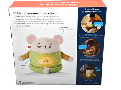 Fisher-Price Meditationsmaus HJF21 Baby Einschlafhilfe Musik Licht Kuschel D4