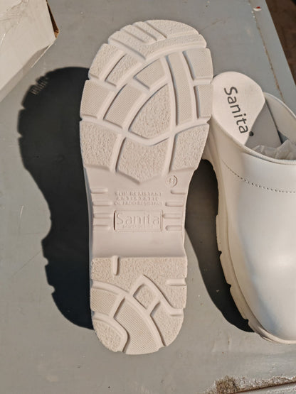 Sanita San-Duty OB Open Arbeitsclogs Weiß Gr. 41 PU Berufsschuhe Clogs G1