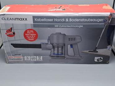 CLEANmaxx Akku-Hand- & Bodenstaubsauger – Zyklontechnologie, kraftvoll & leicht