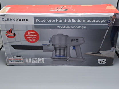 CLEANmaxx Akku-Hand- & Bodenstaubsauger – Zyklontechnologie, kraftvoll & leicht