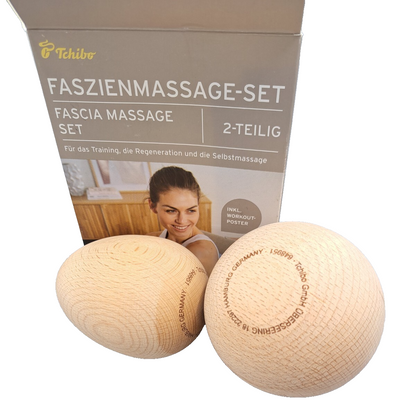 Tchibo Faszienmassage Set 2tlg Holz Massageball Faszien Training 648951 F4