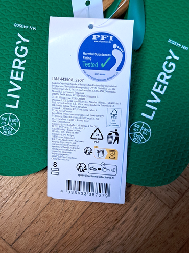 Livergy Flip Flops Männer Größe 42/43 Grün