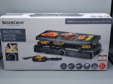 Raclette Grill Tischgrill für 8 Personen Antihaft beschichtet 1300 Watt Neu OVP