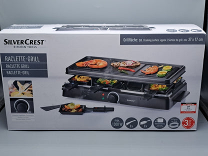 Raclette Grill Tischgrill für 8 Personen Antihaft beschichtet 1300 Watt Neu OVP