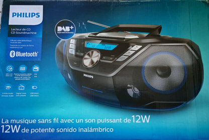 Philips AZB798T/12 CD Soundmachine DAB+ Bluetooth Kassette USB Radio CD A08