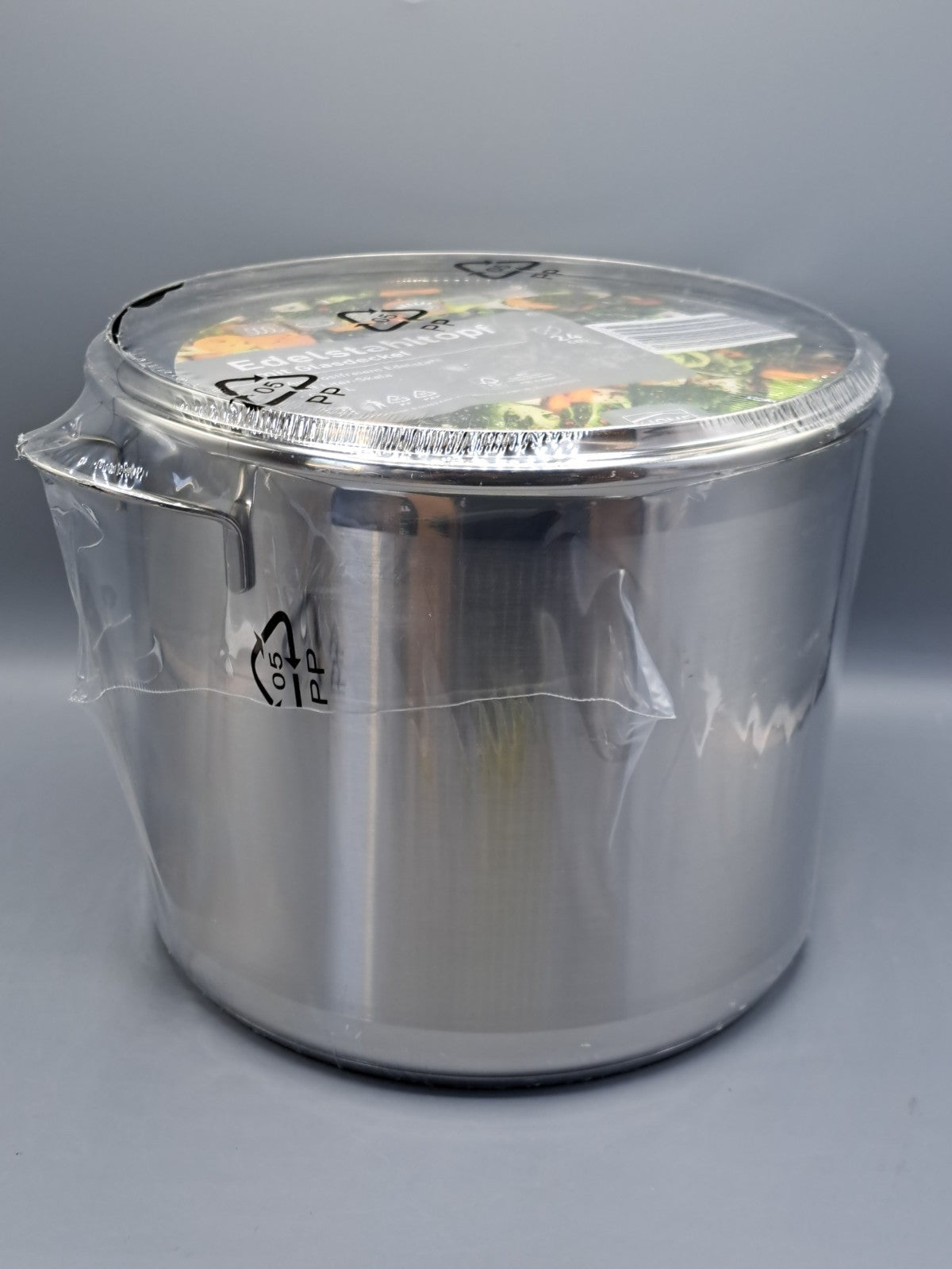 Home Ideas Edelstahltopf mit Glasdeckel 24 cm, 9 Liter
