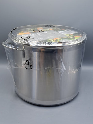 Home Ideas Edelstahltopf mit Glasdeckel 24 cm, 9 Liter