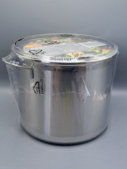 Home Ideas Edelstahltopf mit Glasdeckel 24 cm, 9 Liter