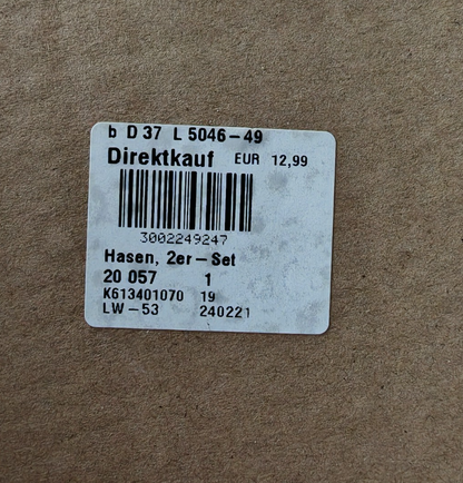 Deko Hasen 2er Set Braun 15 cm Osterhasen Hasenfiguren Osterdeko E7