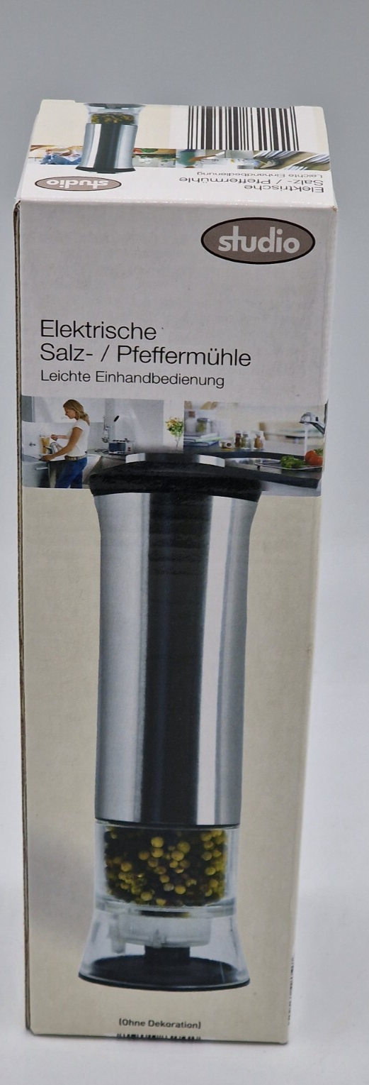 Studio Salz Pfeffermühle Edelstahl beleuchtet Gewürzmühle Pfeffermühle B3