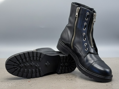 AllSaints Ariel Zip Boot Damen Leder Schwarz Gr. 40 Stiefeletten