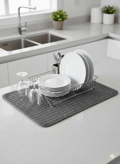 Abtropfmatte Mikrofaser 40x48cm Grau