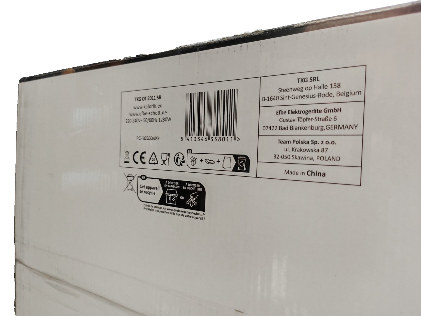 Kalorik TKG OT 2011 SR Minibackofen 19L Grill Backofen Timer 1280W Silber E6