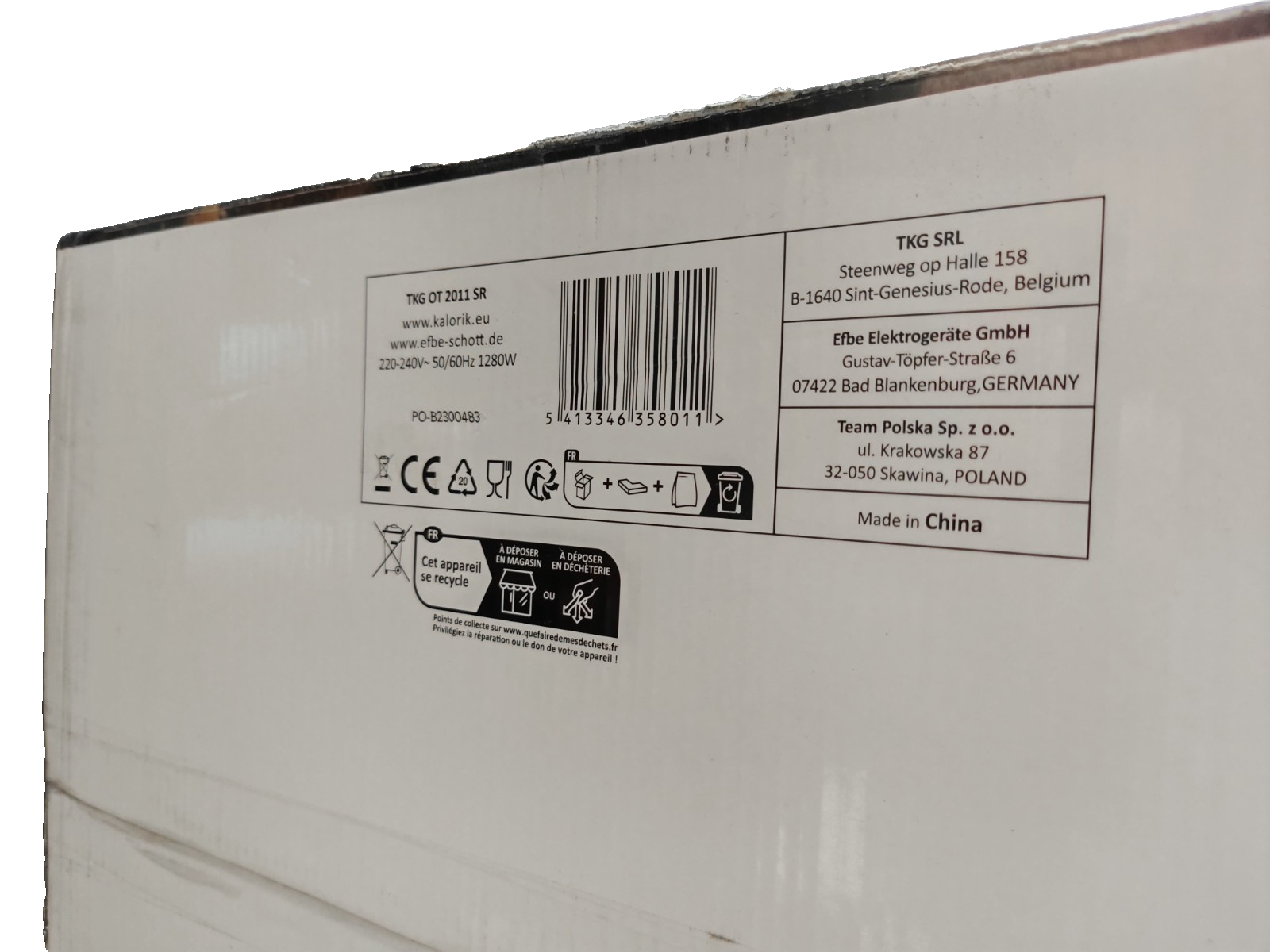 Kalorik TKG OT 2011 SR Minibackofen 19L Grill Backofen Timer 1280W Silber E6