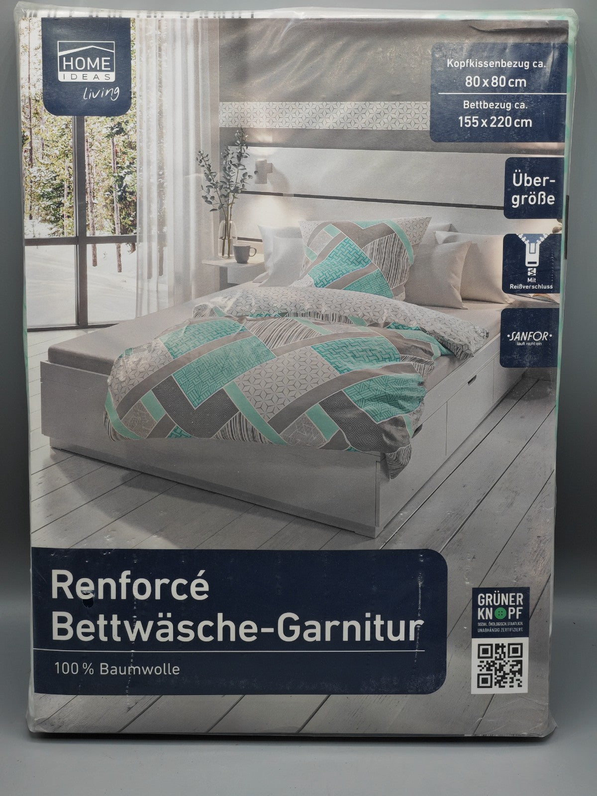 Home Ideas Living Renforce Bettwäsche-Garnitur 155x220 + 80x80