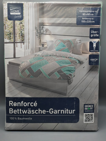 Home Ideas Living Renforce Bettwäsche-Garnitur 155x220 + 80x80