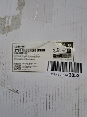 com-four Sturmaschenbecher, Blau, gestreift