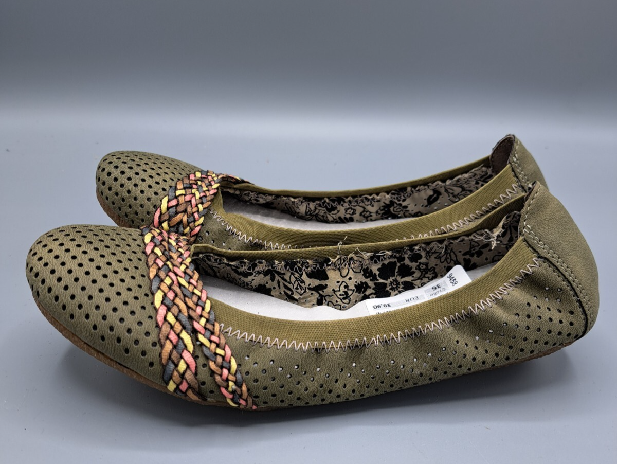 Rieker Antistress Ballerinas, Damen, Größe 36 Olivgrün