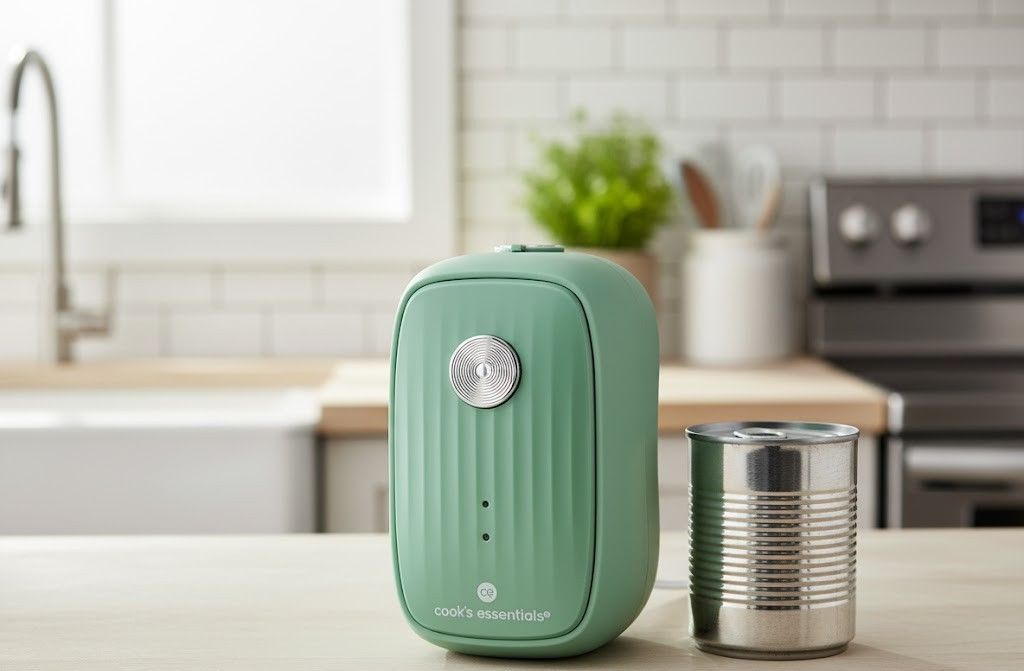 Cook's Essentials Elektrischer Dosenöffner Grün | Ideal für Senioren | Kabel