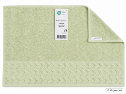 2x Home Ideas Frottee Duschtuch 70x130 cm 100% Baumwolle Grün Handtuch D10