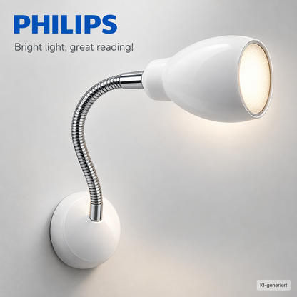 Philips Wall Light Wandleuchte Leselampe Weiß GU10 10W Flexarm 630003116 HA35