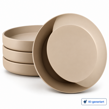 Blomus 4er Set Blumentopf Untersetzer Sand Beige Pflanzentopf Unterteller HA25