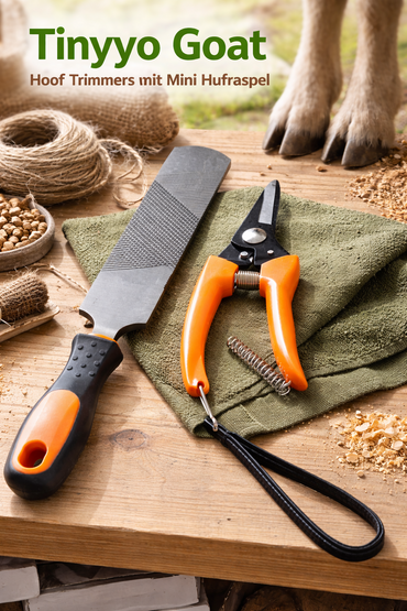 Tinyyo Goat Hoof Trimmers mit Mini Hufraspel Klauenschneider Ziege