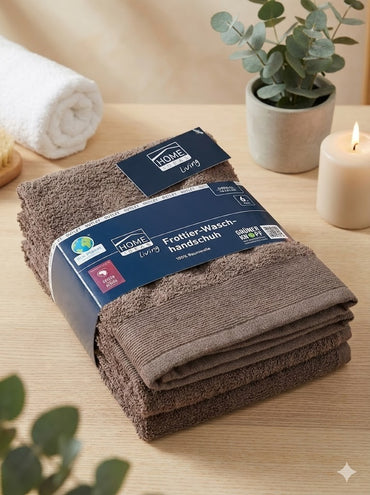 Home Ideas Living Waschhandtücher 6er Pack – 15x21 cm, weich & saugstark