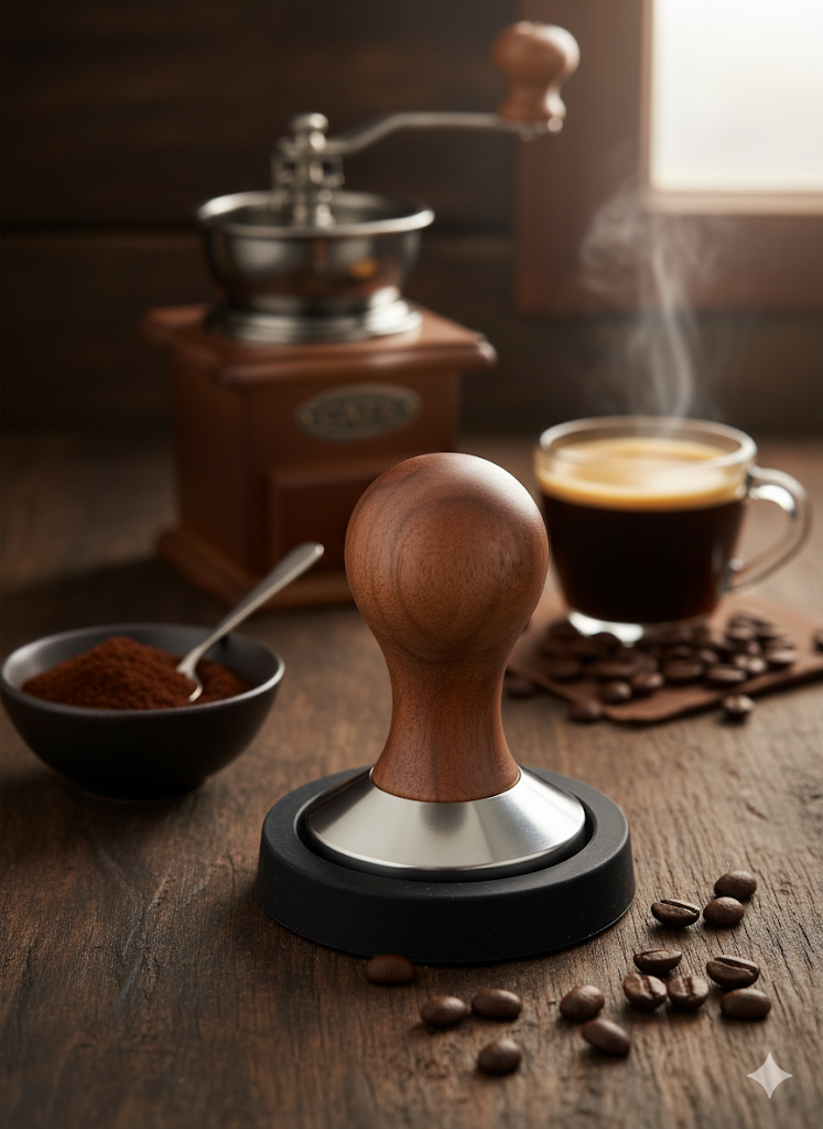 Espresso Tamper 58mm Kaffeestampfer aus Edelstahl