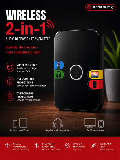 Wireless 2in1 Audio Receiver Transmitter Bluetooth Sender Empfänger Adapter A8