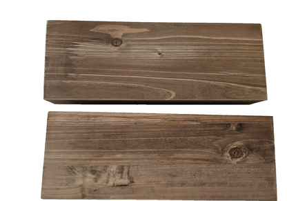 Spiretro Wandregal 2er Set Holz 42cm Schweberegal Teak Braun Landhaus HA1
