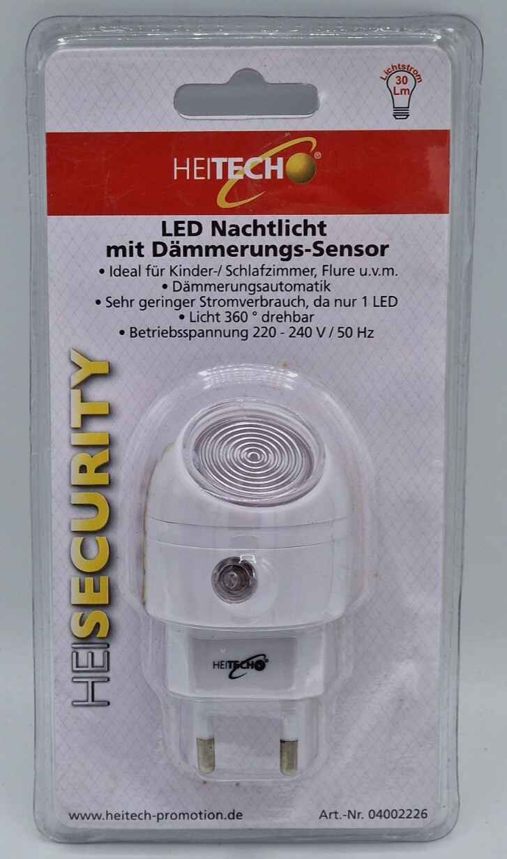 Heisecurity LED Nachtlicht mit Dämmerungssensor Steckdosenlicht Orientierung A8