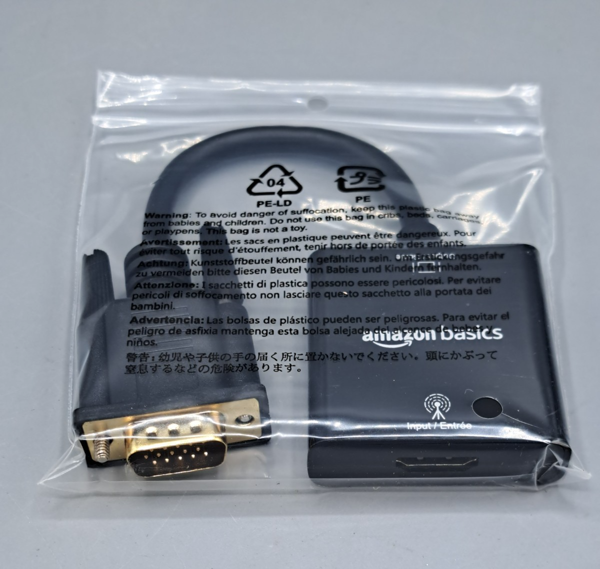 Amazon Basics HDMI zu VGA Adapter Buchse mit 3,5mm Audio Port
