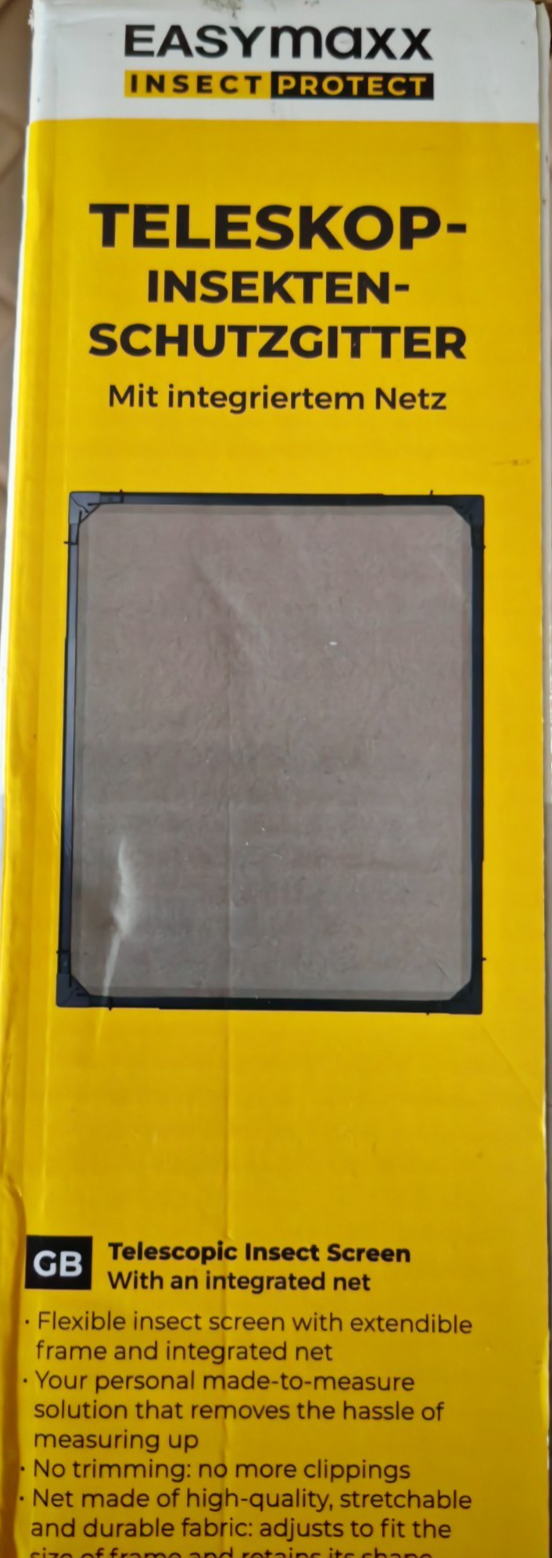 EASYmaxx Insect Protect Fliegengitter Fenster Teleskop Insektenschutz Netz B-02