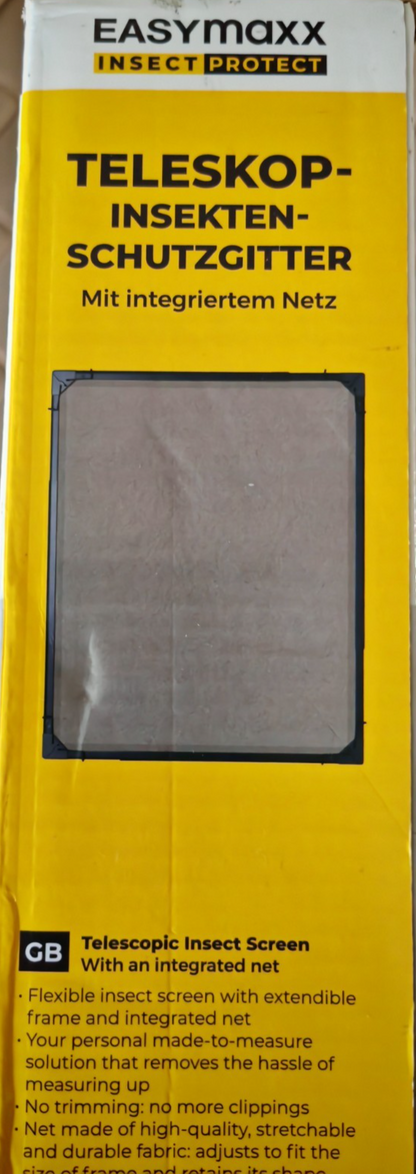 EASYmaxx Insect Protect Fliegengitter Fenster Teleskop Insektenschutz Netz B-02