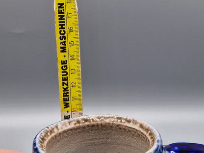 Ton Kerzenständer mit Henkel, Antiquität, 10cm Hoch