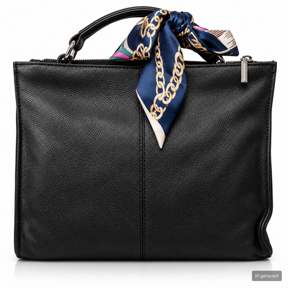 Desiderius Alivia Damen Ledertasche Schwarz Handtasche Cow Leather Goat Suede H3