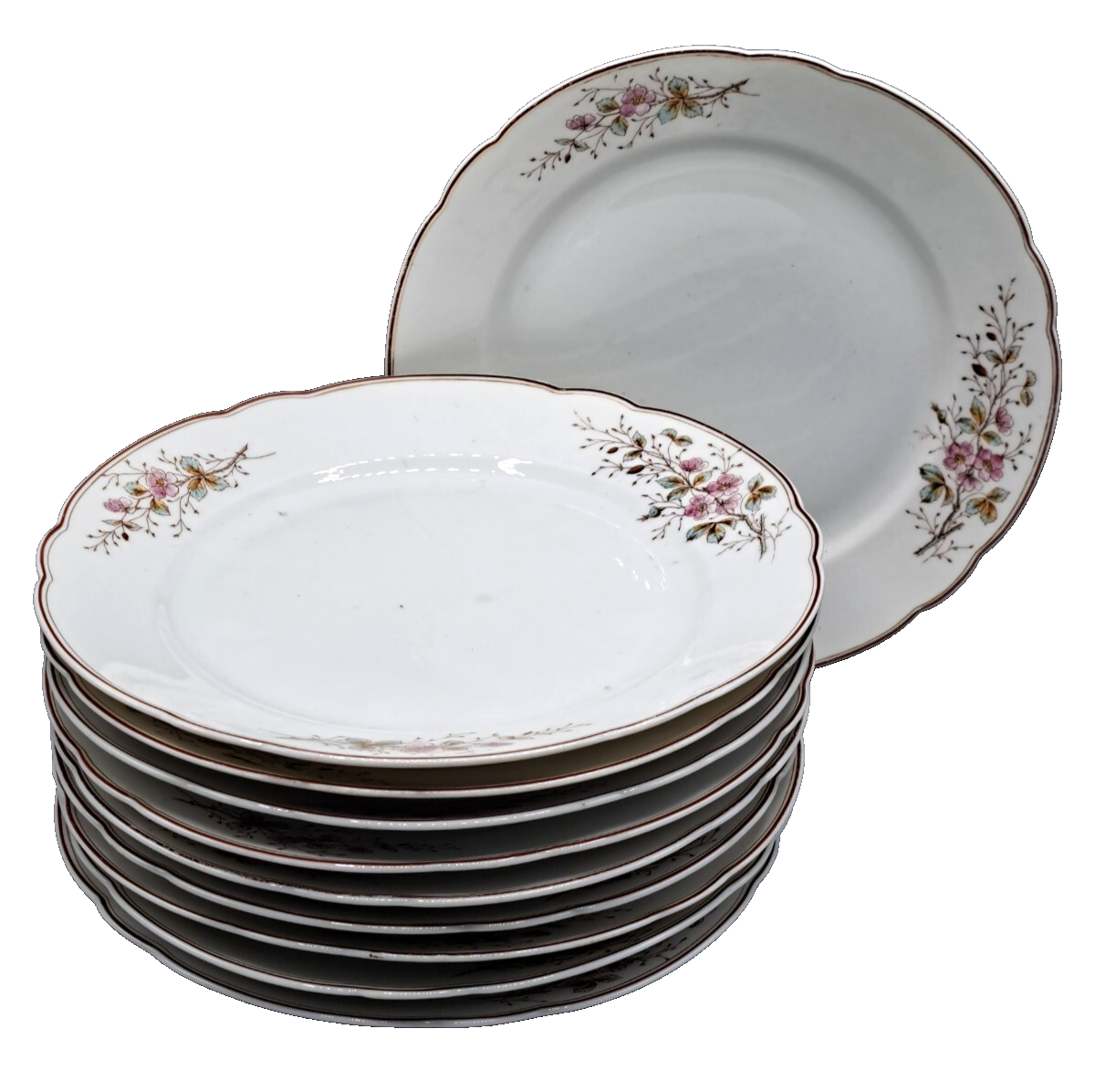 Porzellan Speiseservice Blumendekor Goldrand Teller Schüsseln Sauciere