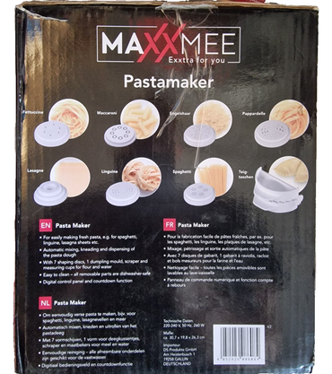 Maxxmee Pastamaker mit XL-Zubehör-Set