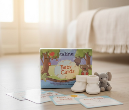 TALINU Baby Meilensteinkarten 35 Erinnerungskarten Foto Karten Geschenk