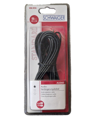 Schwaiger KHA 2036 Audio-Verlängerungskabel 5 Meter