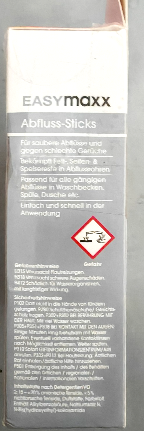 EASYmaxx Abflussreiniger Sticks 50er Apfelduft Rohreiniger Stäbchen Reiniger B5