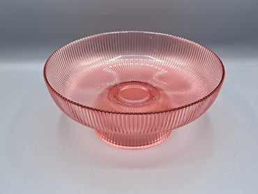 Navaris Frucht Schüssel aus Glas - rote Glasschüssel für Früchte Salat Deko - Sa