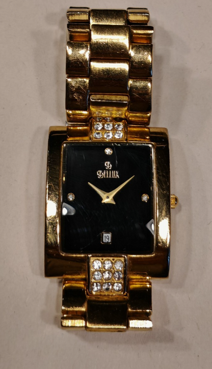 Bellux Damen-/Herren-Uhr 18K Gold B0723GD Elegantes Design & Hochwertig