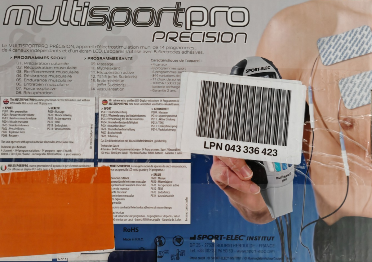 SPORT-ELEC Multisport Pro Precision EMS Elektrostimulator 4 Kanal 14 Programm E2